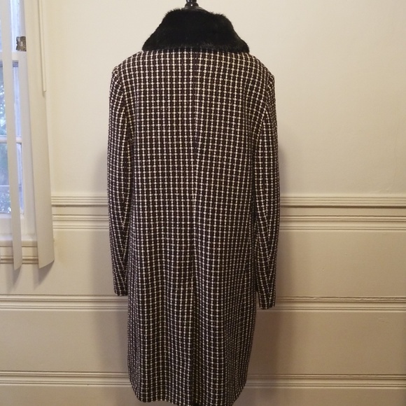 Charles Gray Wool & Faux Fur Long Coat XL - Picture 3 of 5